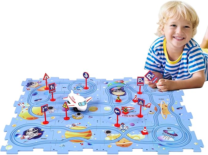 Puzzle-Rennstrecke - Baue, lerne, spiele!