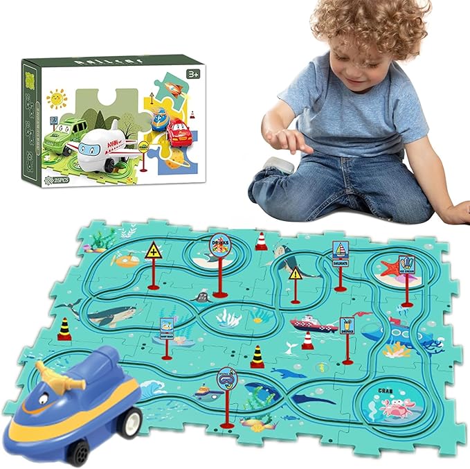 Puzzle-Rennstrecke - Baue, lerne, spiele!