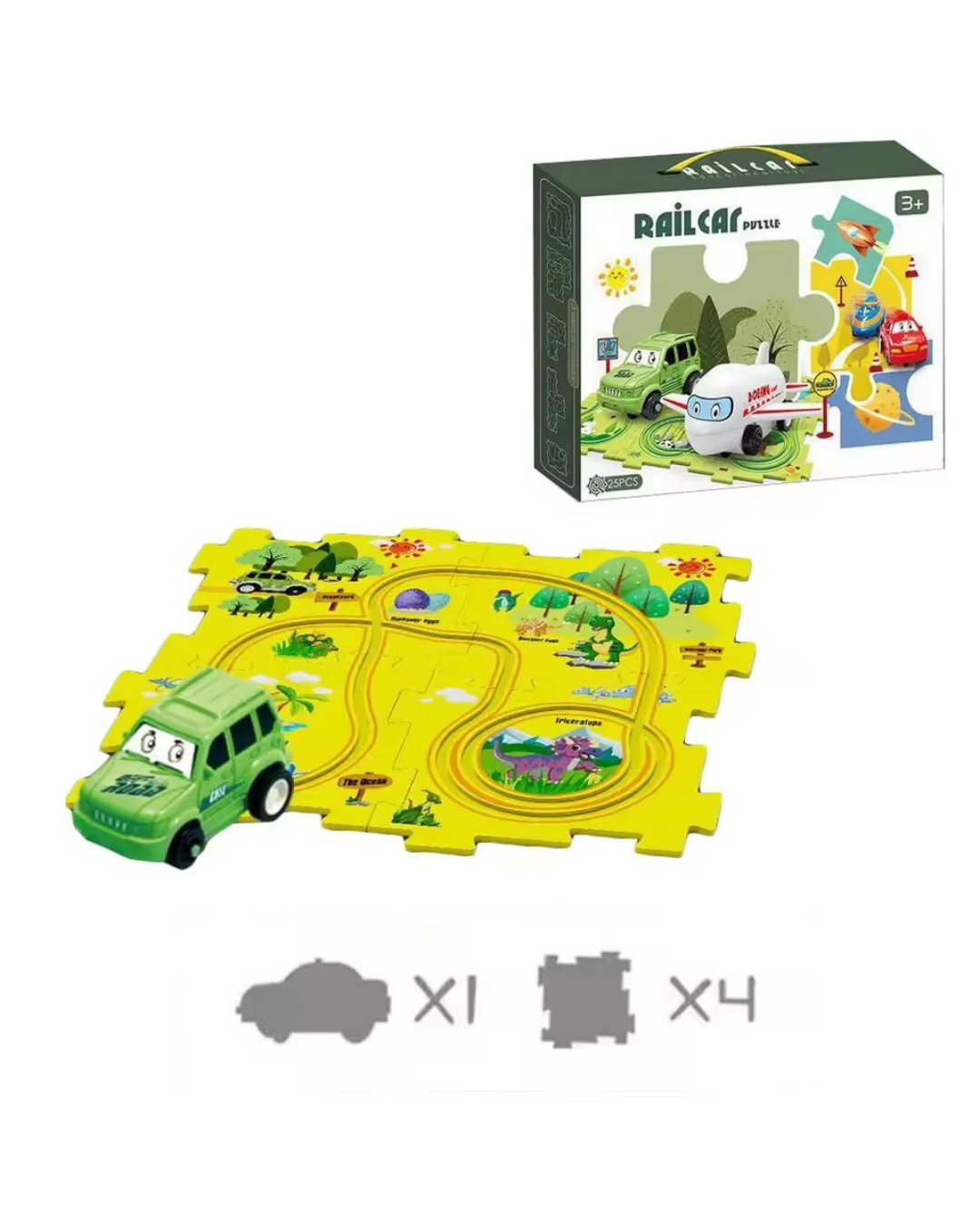 Puzzle-Rennstrecke - Baue, lerne, spiele!